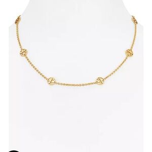 TORY BURCH DELICATE GOLD LOGO NECKLACE $78